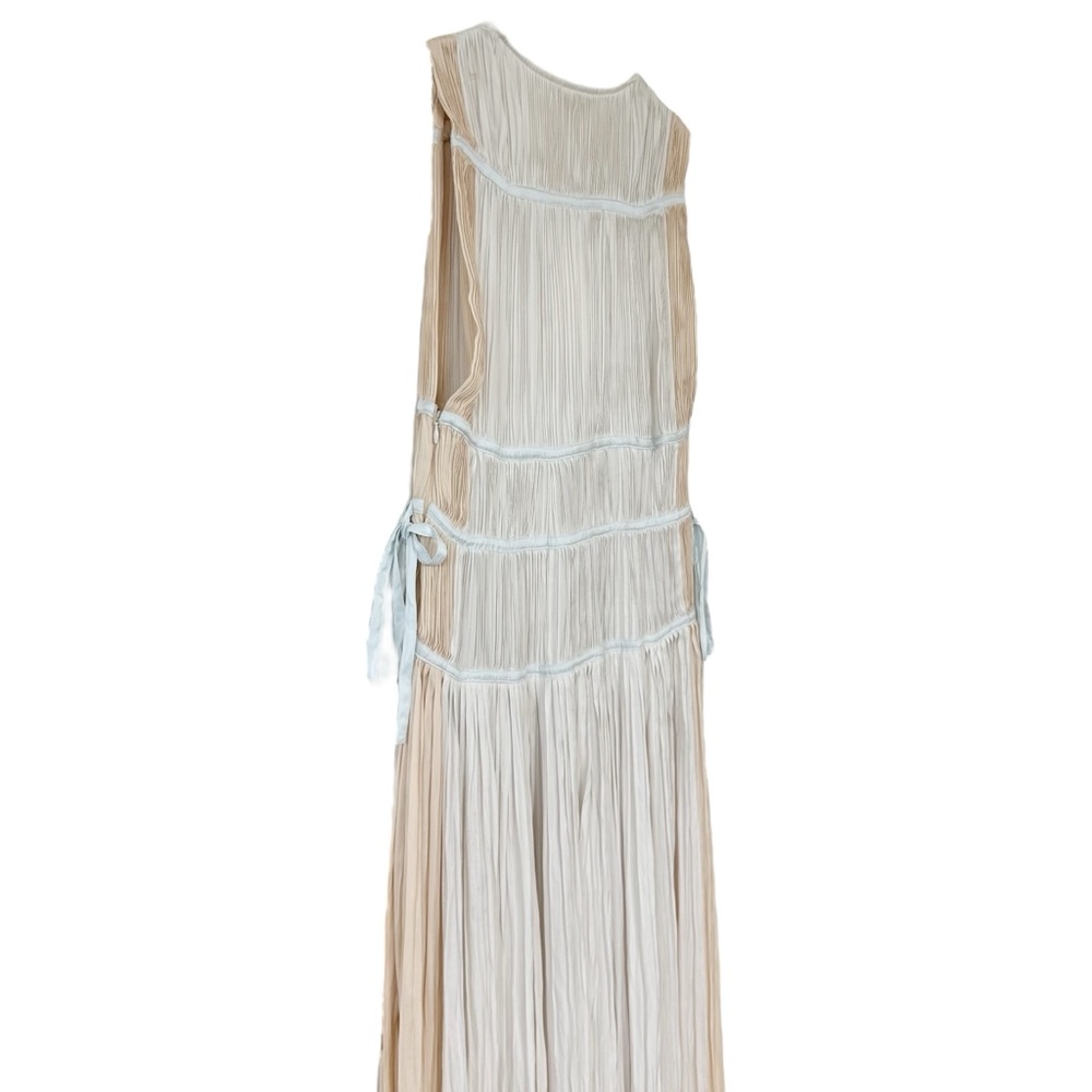 NWT Ulla Johnson Valeria Opal Plisse Satin Pleated Dress Gown Size 10 - Picture 9 of 13